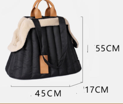 2 - Bag - Dog & cat bag - Sac de transport matelassé avec doublure polaire